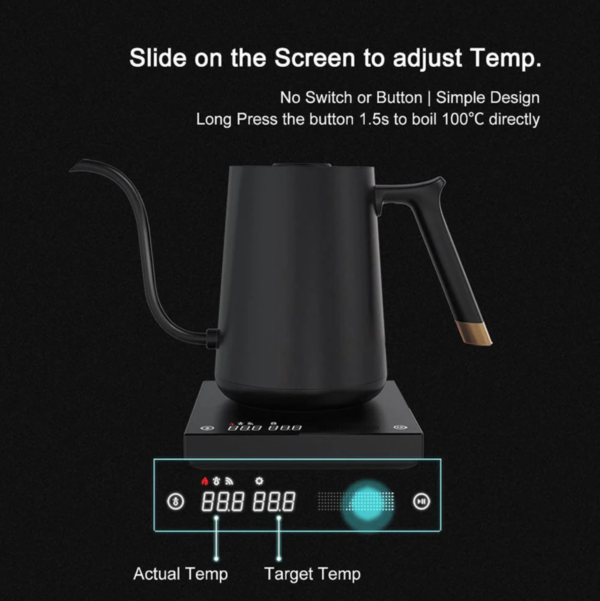 Timemore Smart Fish Electric Gooseneck Kettle – 600ml – black - Image 4