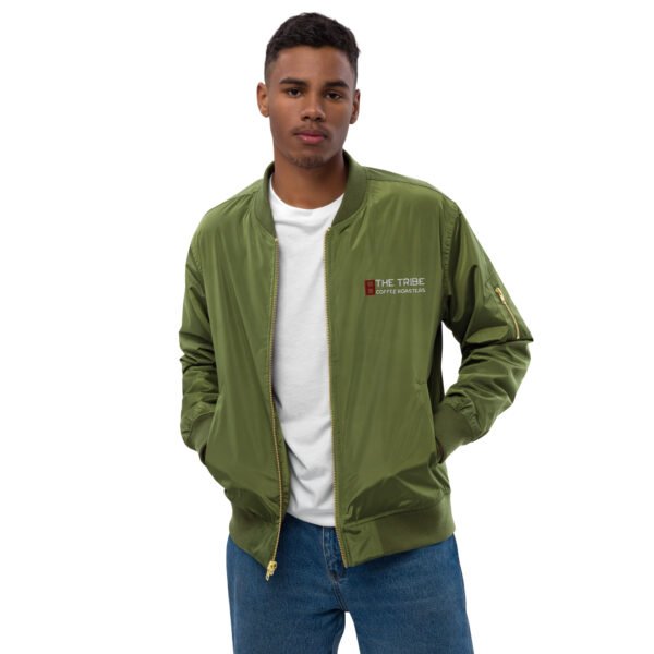 DAMNATIO AD LUDUM. – Premium recycled bomber jacket - unisex - green - Image 18