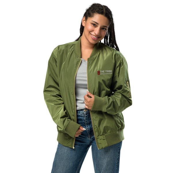 DAMNATIO AD LUDUM. – Premium recycled bomber jacket - unisex - green