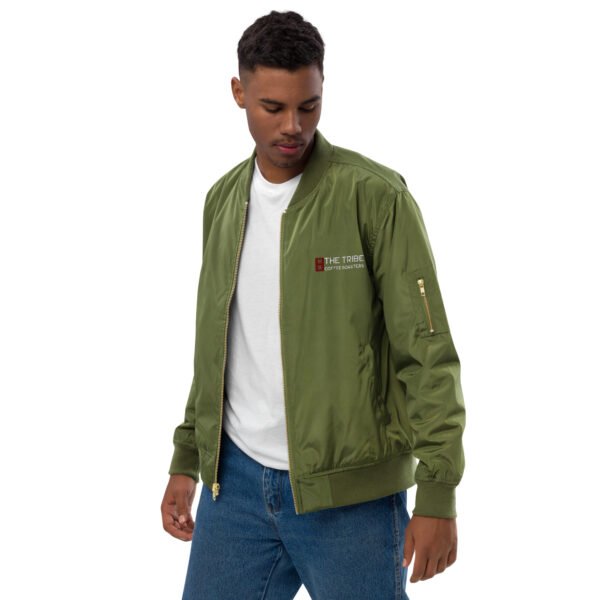 DAMNATIO AD LUDUM. – Premium recycled bomber jacket - unisex - green - Image 4