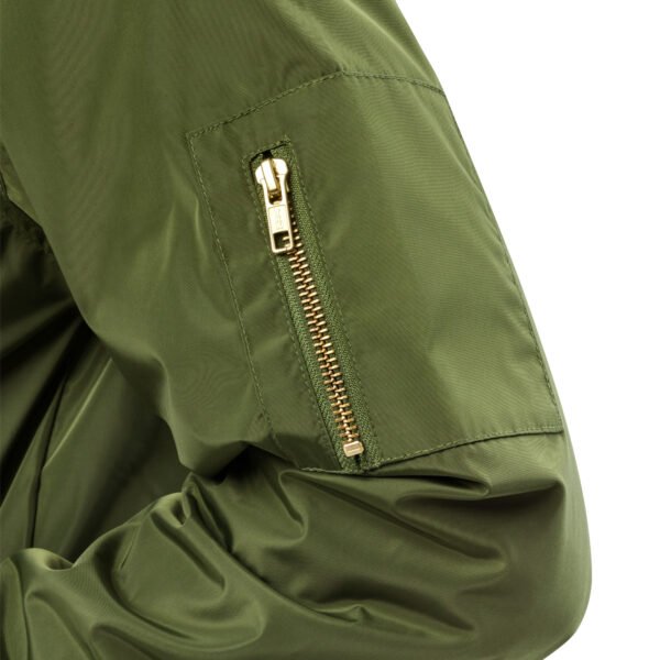 DAMNATIO AD LUDUM. – Premium recycled bomber jacket - unisex - green - Image 9