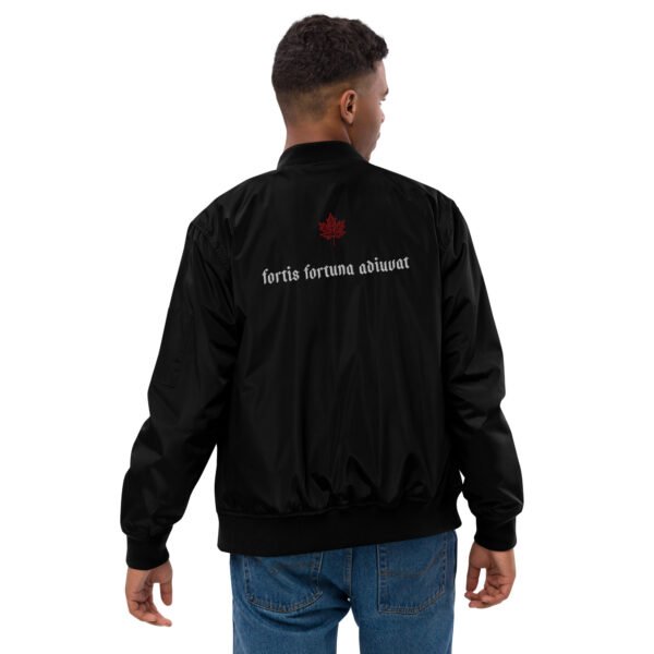 FORTIS FORTUNA ADIUVAT. – Premium recycled bomber jacket - unisex - black - Image 19