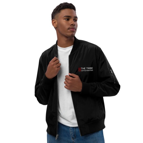 THE TRIBE – Premium recycled bomber jacket - black - Image 3