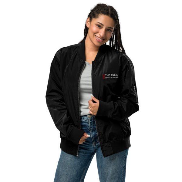 FORTIS FORTUNA ADIUVAT. – Premium recycled bomber jacket - unisex - black - Image 5