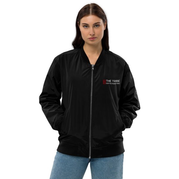 FORTIS FORTUNA ADIUVAT. – Premium recycled bomber jacket - unisex - black - Image 11