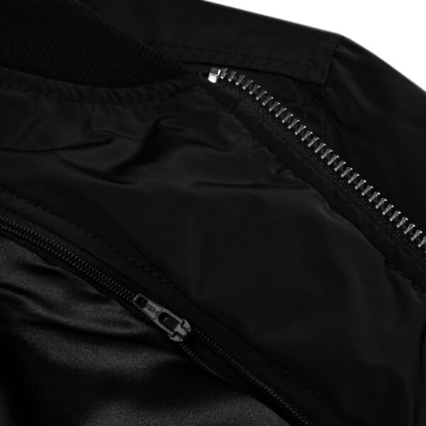DAMNATIO AD LUDUM. – Premium recycled bomber jacket - unisex - black - Image 8