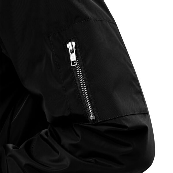 FORTIS FORTUNA ADIUVAT. – Premium recycled bomber jacket - unisex - black - Image 10
