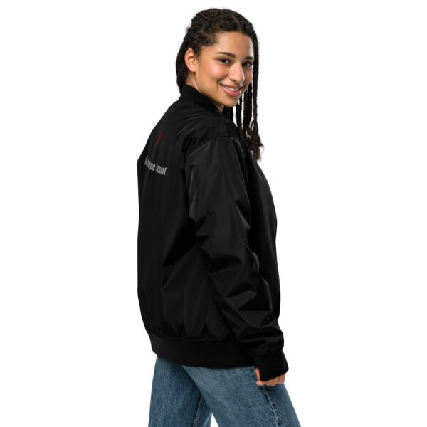 FORTIS FORTUNA ADIUVAT. – Premium recycled bomber jacket - unisex - black - Image 6