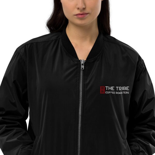DAMNATIO AD LUDUM. – Premium recycled bomber jacket - unisex - black - Image 17